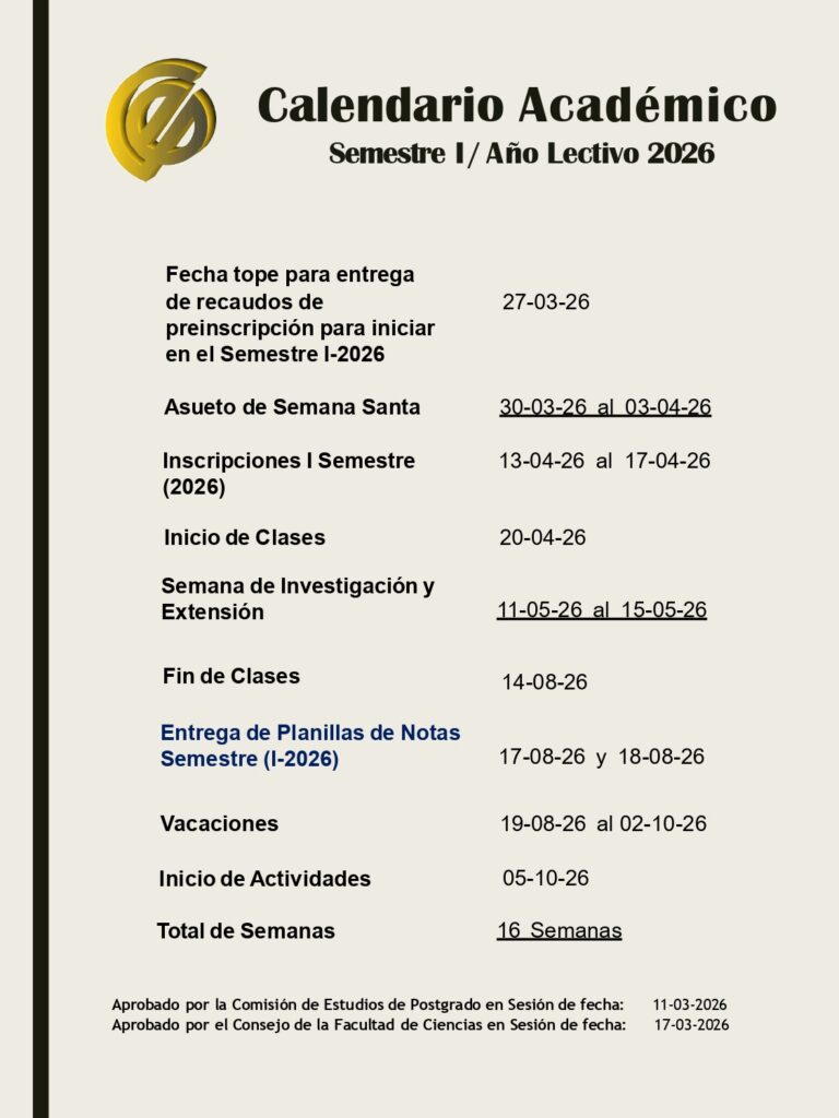Calendario Académico I-2026